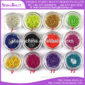 Best Selling DIY Colorful Beads Chains 12 colors 3D metal nail art decorations